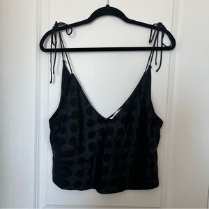 Victoria's Secret Black Polka Dot Tie-Strap Cami